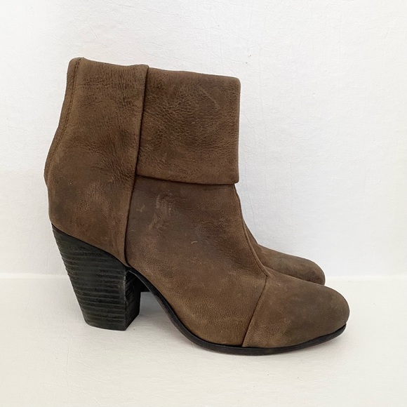 rag & bone Shoes - Rag & Bone Newbury Heeled Booties Brown Soft Leather Size 39